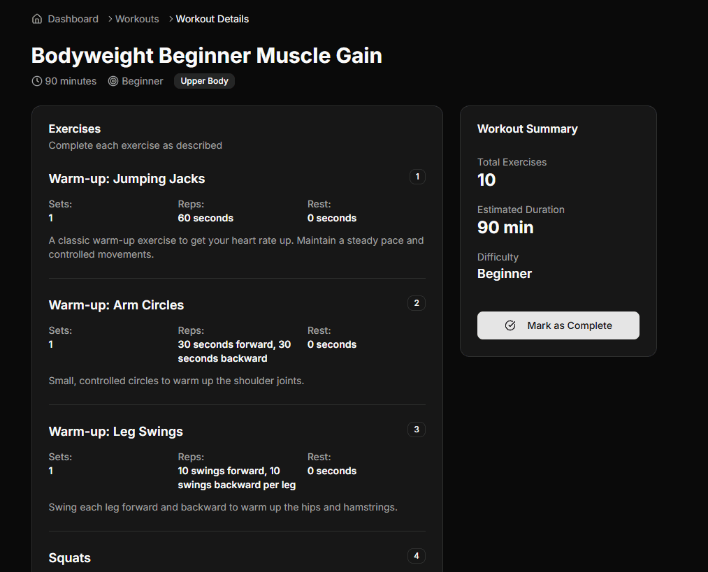 AI Fitness Planner - Image 3